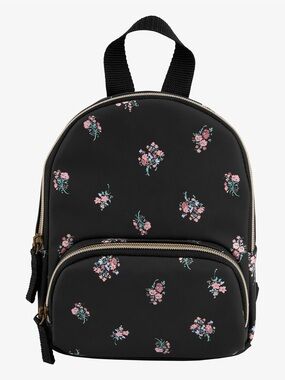 Oshkosh Black Floral Mini Backpack